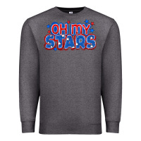 Charcoal Heather Oh my stars 4th of july Premium Sweatshirt - CowGirlArtShop