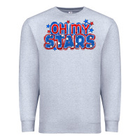Heather Grey Oh my stars 4th of july Premium Sweatshirt - CowGirlArtShop