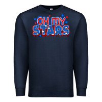 Navy Oh my stars 4th of july Premium Sweatshirt - CowGirlArtShop