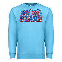 Ocean Blue Oh my stars 4th of july Premium Sweatshirt - CowGirlArtShop