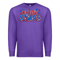Purple Oh my stars 4th of july Premium Sweatshirt - CowGirlArtShop