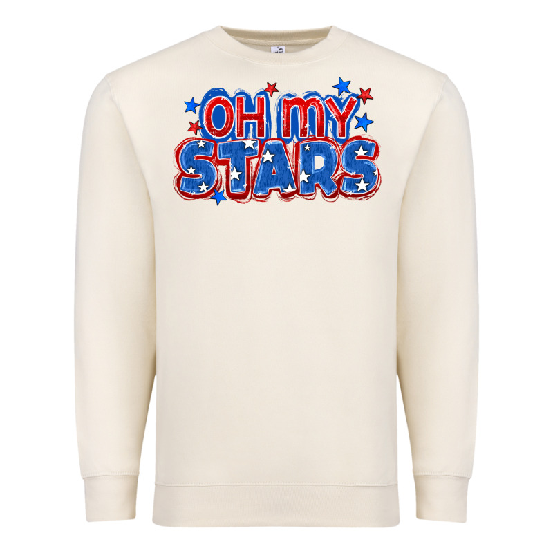 Oh My Stars 4th Of July Premium Sweatshirt by CowGirlArtShop | Teevron