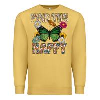 Antique Gold Kind The Happy Premium Sweatshirt - CowhideDigitalArt