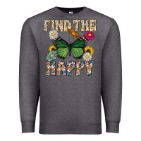 Charcoal Heather Kind The Happy Premium Sweatshirt - CowhideDigitalArt