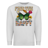 Dove Grey Kind The Happy Premium Sweatshirt - CowhideDigitalArt