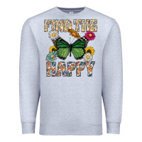 Heather Grey Kind The Happy Premium Sweatshirt - CowhideDigitalArt