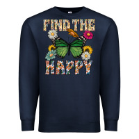 Navy Kind The Happy Premium Sweatshirt - CowhideDigitalArt
