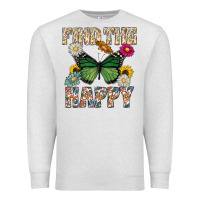 Oatmeal Heather Kind The Happy Premium Sweatshirt - CowhideDigitalArt