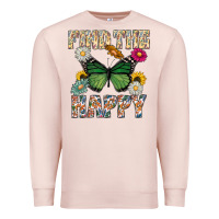 Pale Pink Kind The Happy Premium Sweatshirt - CowhideDigitalArt