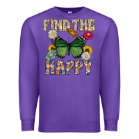 Purple Kind The Happy Premium Sweatshirt - CowhideDigitalArt