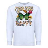 White Kind The Happy Premium Sweatshirt - CowhideDigitalArt