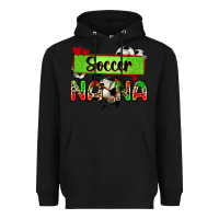 Black soccer nana with leopard Heavyweight Hoodie - Zillion Design Studio