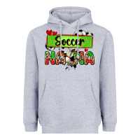 Heather Grey soccer nana with leopard Heavyweight Hoodie - Zillion Design Studio
