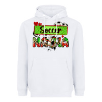 White soccer nana with leopard Heavyweight Hoodie - Zillion Design Studio