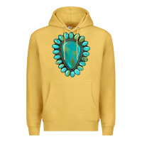 Antique Gold western gemstone turquoise Premium Hoodie - Artiststas