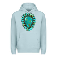 Blue Mist western gemstone turquoise Premium Hoodie - Artiststas