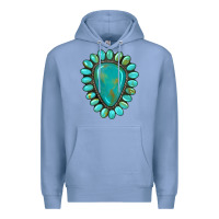 Colony Blue western gemstone turquoise Premium Hoodie - Artiststas