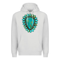 Dove Grey western gemstone turquoise Premium Hoodie - Artiststas