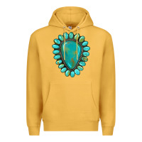 Mustard western gemstone turquoise Premium Hoodie - Artiststas
