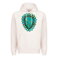 Pale Pink western gemstone turquoise Premium Hoodie - Artiststas