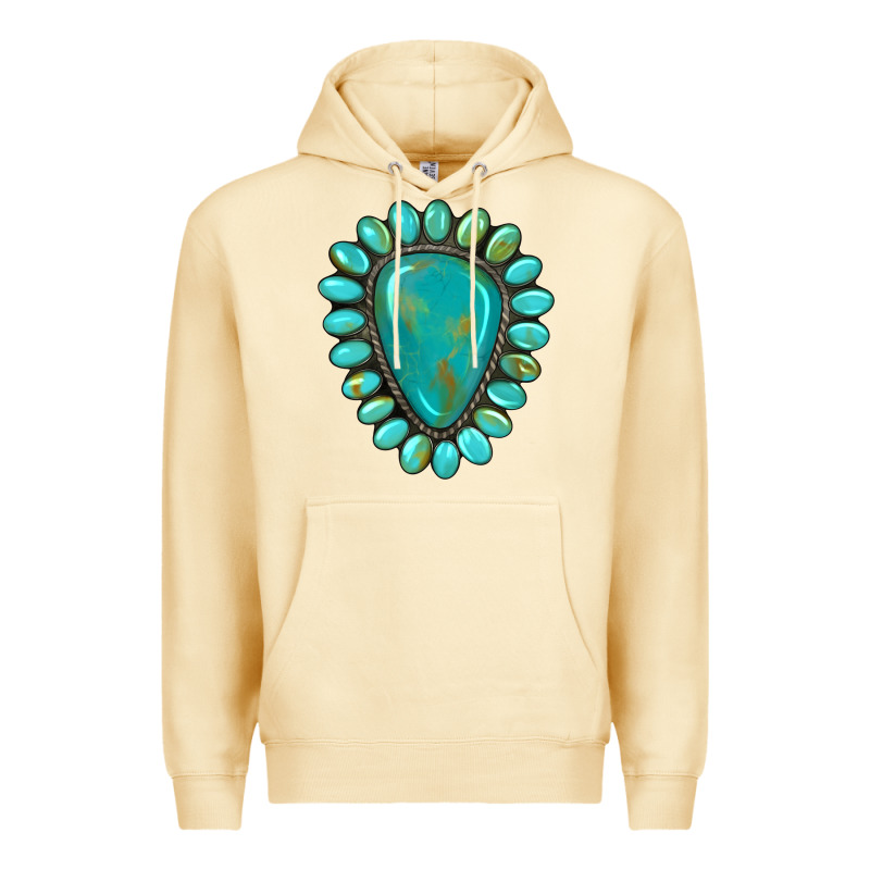 Western Gemstone Turquoise Premium Hoodie by Artiststas | Teevron