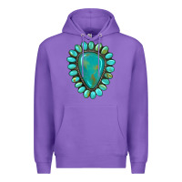 Purple western gemstone turquoise Premium Hoodie - Artiststas