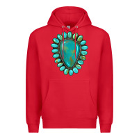 Red western gemstone turquoise Premium Hoodie - Artiststas