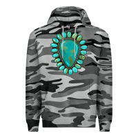 Slate Camo western gemstone turquoise Premium Hoodie - Artiststas