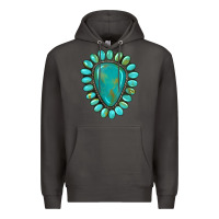 Smoke western gemstone turquoise Premium Hoodie - Artiststas