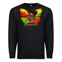 Black juneteenth butterfly black girl Premium Sweatshirt - HRA Design Shop