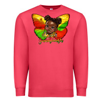 Cardinal juneteenth butterfly black girl Premium Sweatshirt - HRA Design Shop