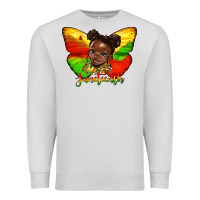 Dove Grey juneteenth butterfly black girl Premium Sweatshirt - HRA Design Shop