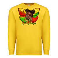 Lemon juneteenth butterfly black girl Premium Sweatshirt - HRA Design Shop