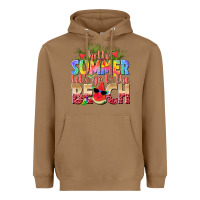 Toasted Coconut hello summer lets go to the beach Heavyweight Hoodie - texasbilliewilder