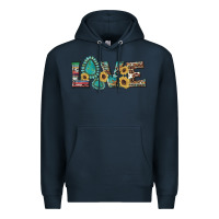 Western Gemstone Sunflowers Serape Leopard Turquoise Love Premium Hoodie | Teevron