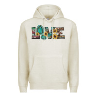 Oatmeal Heather western gemstone sunflowers serape leopard turquoise love Premium Hoodie - Artiststas
