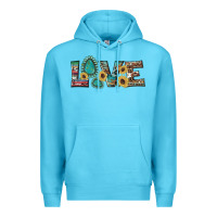 Ocean Blue western gemstone sunflowers serape leopard turquoise love Premium Hoodie - Artiststas