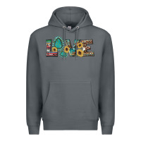 Rock western gemstone sunflowers serape leopard turquoise love Premium Hoodie - Artiststas