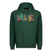 Sports Green western gemstone sunflowers serape leopard turquoise love Premium Hoodie - Artiststas