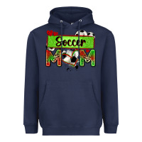 Navy soccer mom with leopard Heavyweight Hoodie - Zillion Design Studio