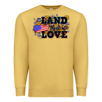 Antique Gold Land that we love 4th of July Premium Sweatshirt - Neo Western