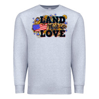 Heather Grey Land that we love 4th of July Premium Sweatshirt - Neo Western