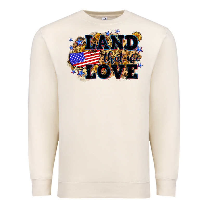Land That We Love 4th Of July Premium Sweatshirt by Neo Western | Teevron