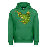 Emerald White Lipped Tree Frog Illustrations Urban Hoodie - LillyAllenDesigns