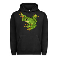Pigment Black White Lipped Tree Frog Illustrations Urban Hoodie - LillyAllenDesigns