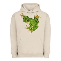 Pigment French Oak White Lipped Tree Frog Illustrations Urban Hoodie - LillyAllenDesigns