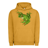 Pigment Peanut Butter White Lipped Tree Frog Illustrations Urban Hoodie - LillyAllenDesigns