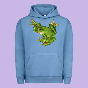 White Lipped Tree Frog Illustrations Urban Hoodie Designed By Lillyallendesigns