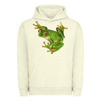 Pigment Pistachio White Lipped Tree Frog Illustrations Urban Hoodie - LillyAllenDesigns