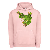 Pigment Salmon White Lipped Tree Frog Illustrations Urban Hoodie - LillyAllenDesigns